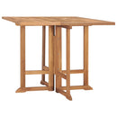 foldbart havebord 90x90x75 cm massivt teaktræ
