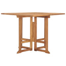 foldbart havebord 90x90x75 cm massivt teaktræ