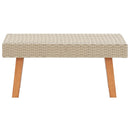loungesæt til haven 2 dele med hynder polyrattan beige