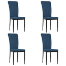 spisebordsstole 4 stk. velour blå