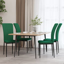 spisebordsstole 4 stk. velour mørkegrøn