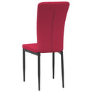 spisebordsstole 4 stk. velour vinrød