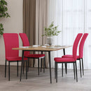 spisebordsstole 4 stk. velour vinrød