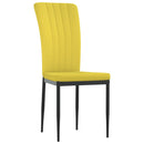 spisebordsstole 4 stk. velour sennepsgul