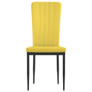 spisebordsstole 4 stk. velour sennepsgul