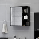 badeværelsesskab med spejl 62,5x20,5x64 cm konstrueret træ sort