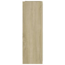 badeværelsesskab spejl 62,5x20,5x64cm konstrueret træ sonoma-eg