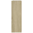 badeværelsesskab spejl 62,5x20,5x64cm konstrueret træ sonoma-eg