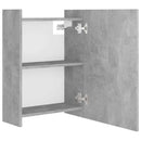 badeværelsesskab spejl 62,5x20,5x64 cm konstrueret træ betongrå