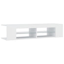 tv-skab med LED-lys 135x39x30 cm hvid