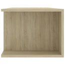 tv-bord med LED-lys 135x39x30 cm sonoma-eg
