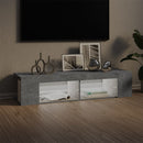 tv-skab med LED-lys 135x39x30 cm betongrå