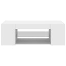 tv-skab med LED-lys 90x39x30 cm hvid