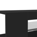 tv-bord med LED-lys 90x39x30 cm sort