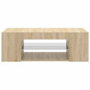 tv-bord med LED-lys 90x39x30 cm sonoma-eg