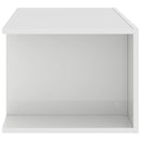 tv-skab med LED-lys 90x39x30 cm hvid højglans
