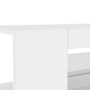 tv-skab med LED-lys 90x39x30 cm hvid højglans