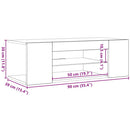 tv-skab med LED-lys 90x39x30 cm hvid højglans