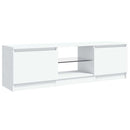 tv-skab med LED-lys 120x30x36 cm hvid