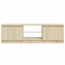 tv-bord med LED-lys 120x30x36 cm sonoma-eg