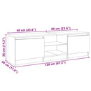 tv-bord med LED-lys 120x30x36 cm sonoma-eg