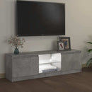 tv-skab med LED-lys 120x30x36 cm betongrå