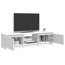 tv-skab med LED-lys 140x40x36 cm hvid