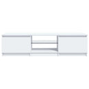 tv-skab med LED-lys 140x40x36 cm hvid