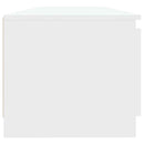 tv-skab med LED-lys 140x40x36 cm hvid