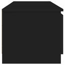 tv-bord med LED-lys 140x40x36 cm sort