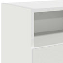 tv-skab med LED-lys 120x30x50 cm hvid