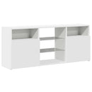 tv-skab med LED-lys 120x30x50 cm hvid