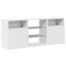 tv-skab med LED-lys 120x30x50 cm hvid
