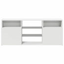 tv-skab med LED-lys 120x30x50 cm hvid