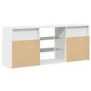 tv-skab med LED-lys 120x30x50 cm hvid