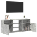 tv-bord med LED-lys 120x30x50 cm betongrå