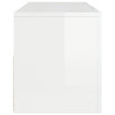tv-skab med LED-lys 120x35x40 cm hvid højglans