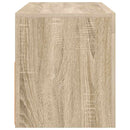 tv-bord med LED-lys 90x35x40 cm sonoma-eg