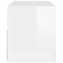 tv-skab med LED-lys 90x35x40 cm hvid højglans