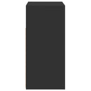 skænk med LED-lys 80x35x75 cm sort