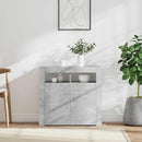 skænk med LED-lys 80x35x75 cm betongrå