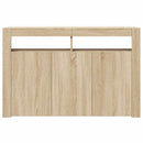 skænk med LED-lys 115,5x30x75 cm sonoma-eg
