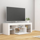 tv-skab med LED-lys 120x35x40 cm hvid