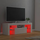 tv-skab med LED-lys 120x35x40 cm hvid