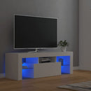 tv-skab med LED-lys 120x35x40 cm hvid
