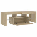 tv-bord med LED-lys 120x35x40 cm sonoma-eg
