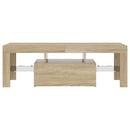 tv-bord med LED-lys 120x35x40 cm sonoma-eg