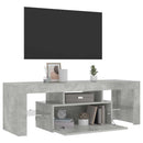 tv-bord med LED-lys 120x35x40 cm betongrå