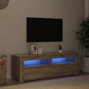 tv-bord med LED-lys 120x35x40 cm sonoma-eg