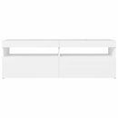 tv-skab med LED-lys 120x35x40 cm hvid